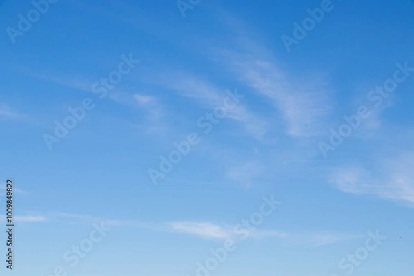 Obraz blue sky with thin clouds