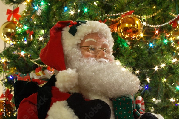 Obraz Santa Claus and xmas tree