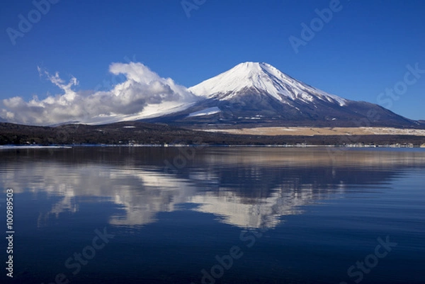 Fototapeta 山中湖より富士山