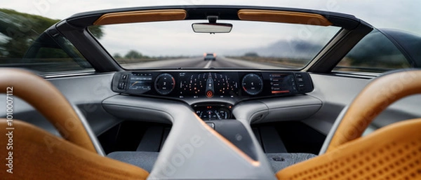 Obraz interior of an autonomous car, concept of mobility of the future
