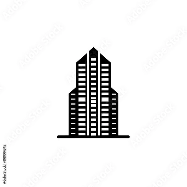Fototapeta Building Icon, Minimal Simple Logo