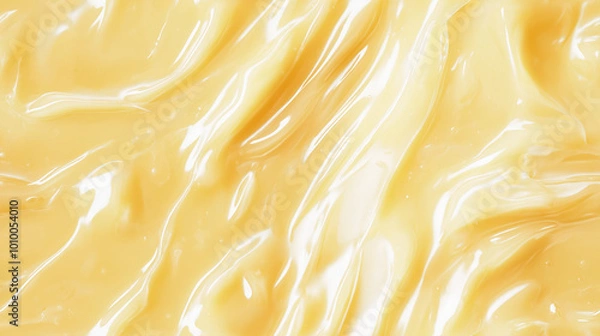 Fototapeta a close-up, top-down view of royal jelly spread across the entire frame, filling the image with its creamy white color and smooth, glossy texture