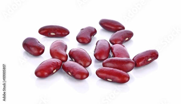 Obraz red bean on white background