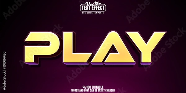 Obraz Play editable text effect, customizable game and fun 3d font style