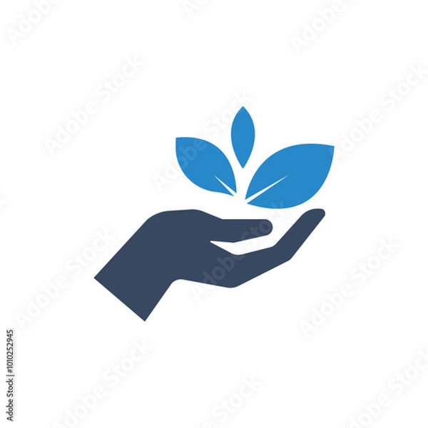 Obraz hand and leaf illustration