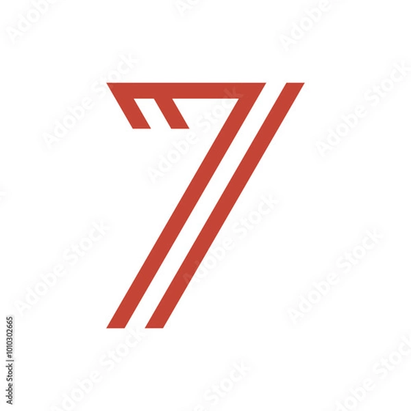 Fototapeta Monogram 7. Number 7. Number 7 design logo. Monogram letter mark 7 logo design. Monogram design vector logo. Monogram number 7 logo design. Simple number 7 monogram. Monogram 7 design logo.