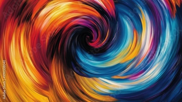 Fototapeta Vibrant swirls of color in abstract art