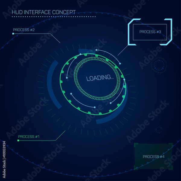 Fototapeta HUD interface concept