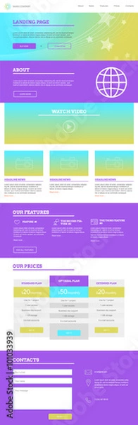 Obraz Landing page template
