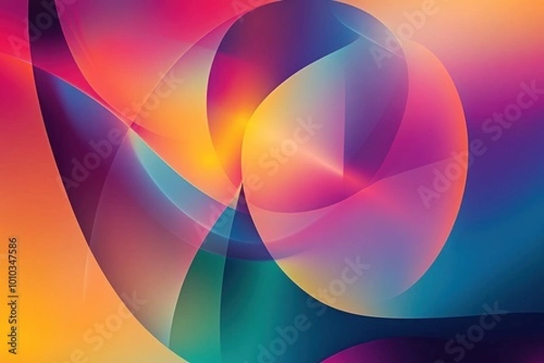 Obraz Abstract Colorful Gradient Shapes and Curves