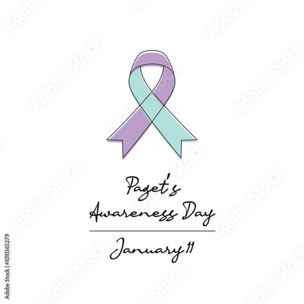Fototapeta line art of Pagets Awareness Day good for Pagets Awareness Day celebrate. line art.
