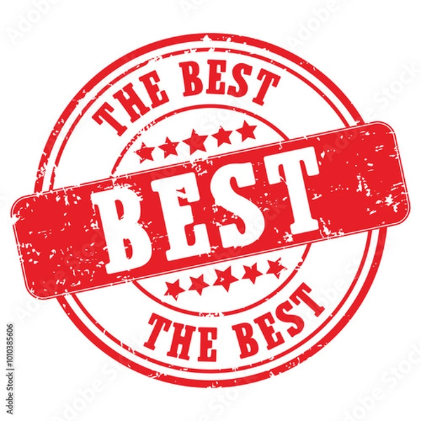Fototapeta The Best rubber ink stamp vector isolated on a white background