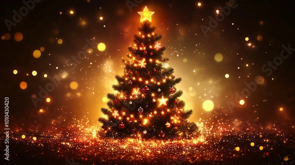 Obraz Christmas tree wallpaper background