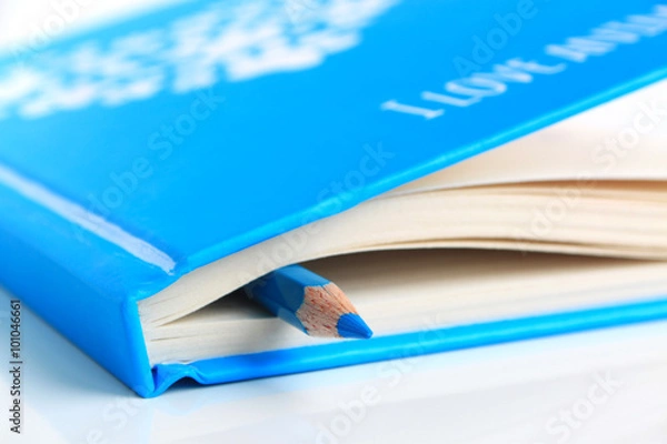 Obraz blue notebook isolated on white