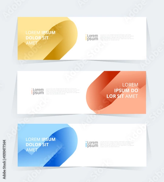Fototapeta Geometric banner design with Vector presentation template.
