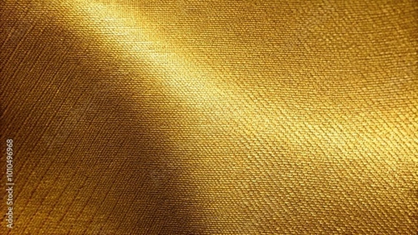 Fototapeta Fabric textured background wallpaper in gold gradient colors macro