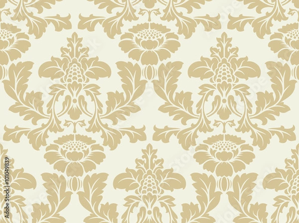 Fototapeta Vector seamless damask pattern