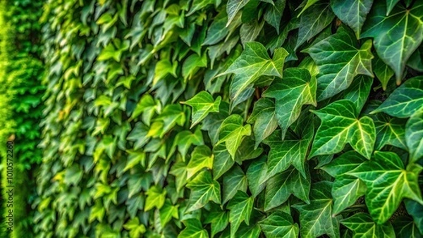 Fototapeta A lush tapestry of vibrant green leaves, showcasing nature's intricate design, a testament to the beauty of simple forms