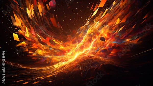 Fototapeta 刺々しいカラフルな模様