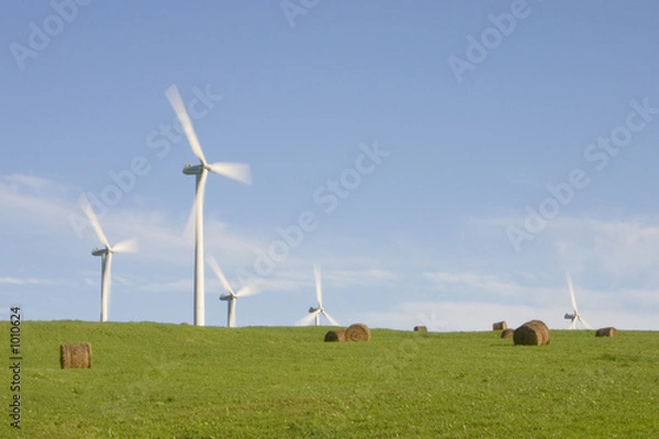 Fototapeta éoliennes à la campagne