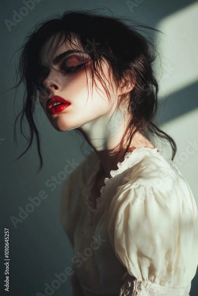 Fototapeta portrait of a vampire feminine