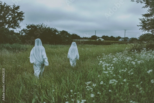 Fototapeta ghosts in field
