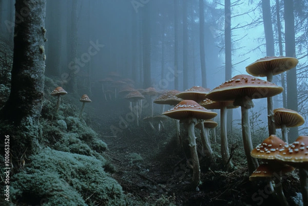 Obraz mushrooms in the forest