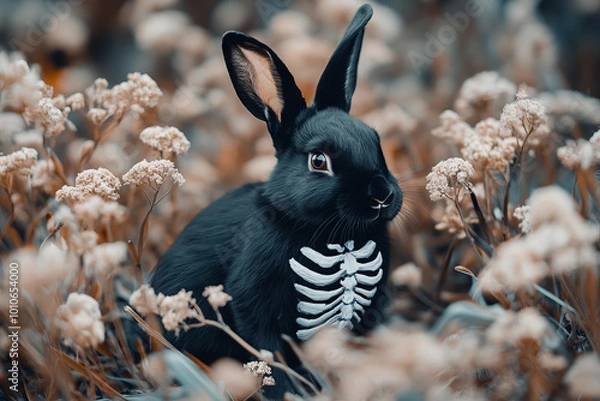 Obraz skull rabbit in the grass