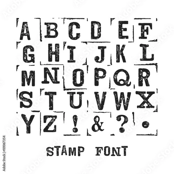 Fototapeta Stamp abc 1