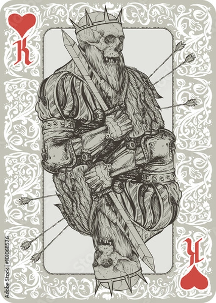 Obraz Dead King Playing Cart