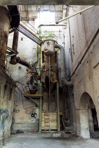 Fototapeta abandoned metallurgical factory waiting for a demolition