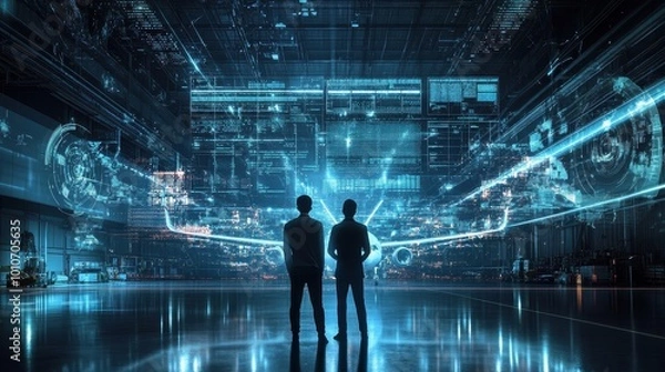 Fototapeta Futuristic Technology Lab: Exploring the Cutting Edge of Innovation