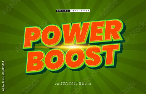 Obraz power boost editable text effect with a race and speed text style
