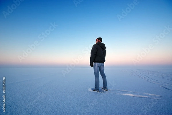 Obraz Man and winter.