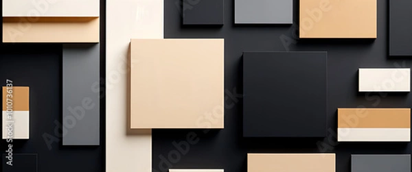 Fototapeta illustrazione con elementi geometrici a tema astratto surreale
