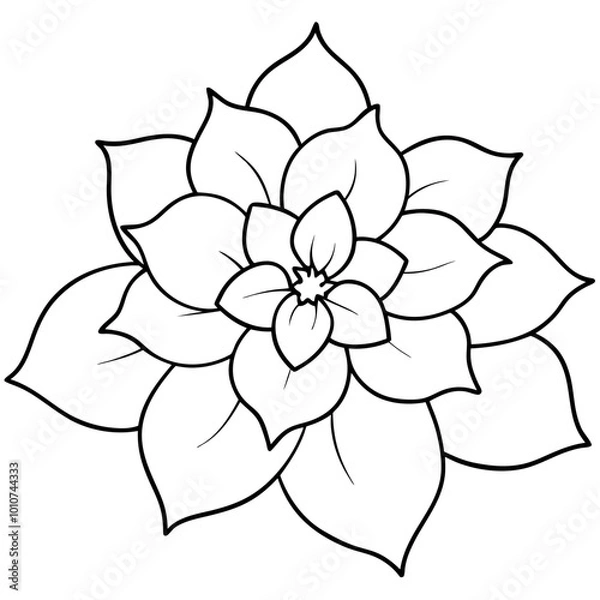 Fototapeta Captivating Vector Art of a Layered Petal Hellebore Flower in Full Bloom
