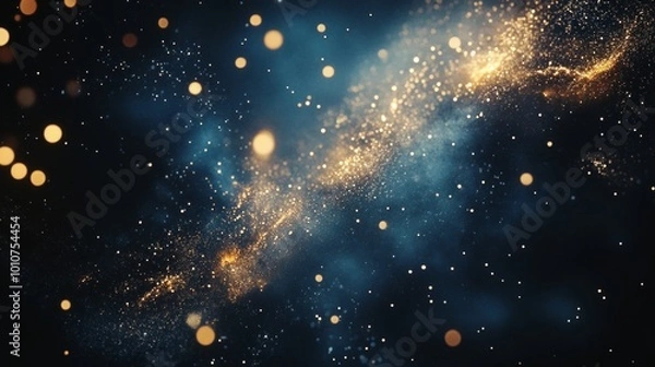 Fototapeta Background with space and galaxies, featuring a beautiful array of stars and cosmic formations.