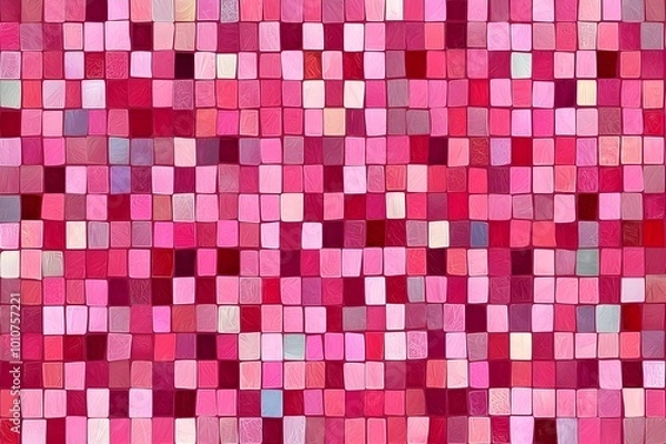 Fototapeta Pink Mosaic Vector Background. Generative AI