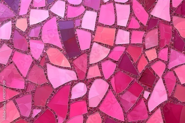 Fototapeta Pink Mosaic Vector Background. Generative AI