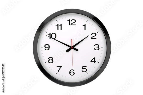 Fototapeta Large round office wall clock  isolated