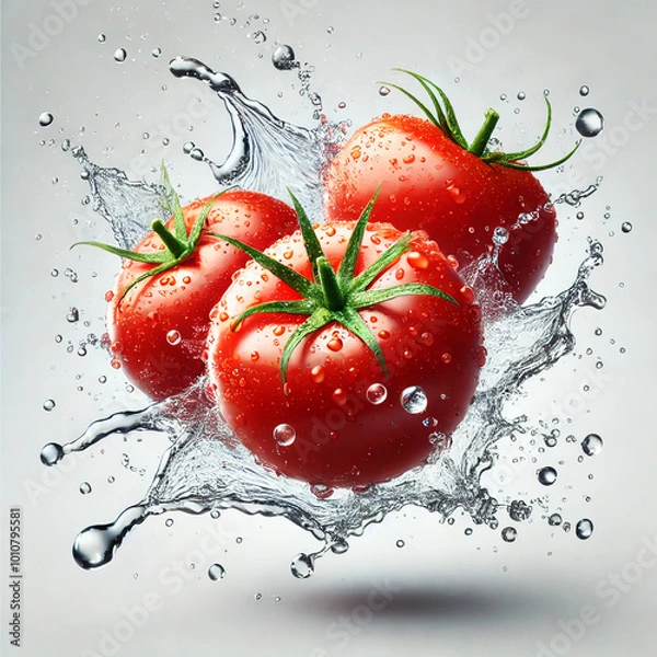 Fototapeta tomatoes in water