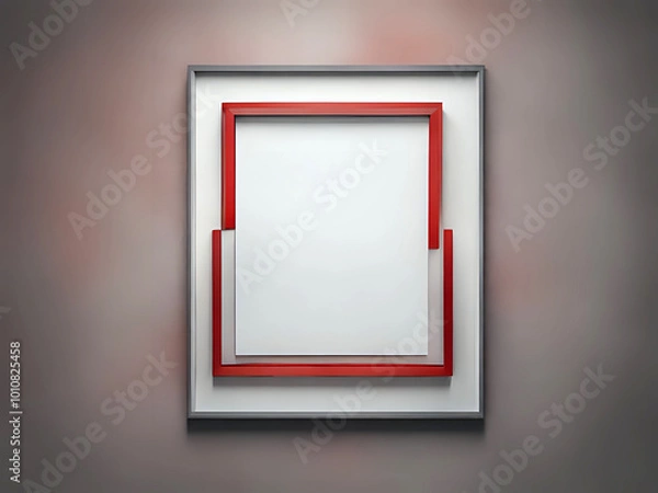 Fototapeta grau roter Bilderrahmen