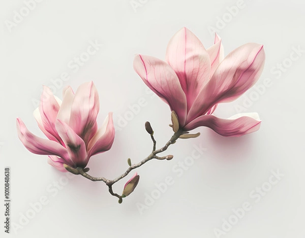 Fototapeta Flowers isolated on white background