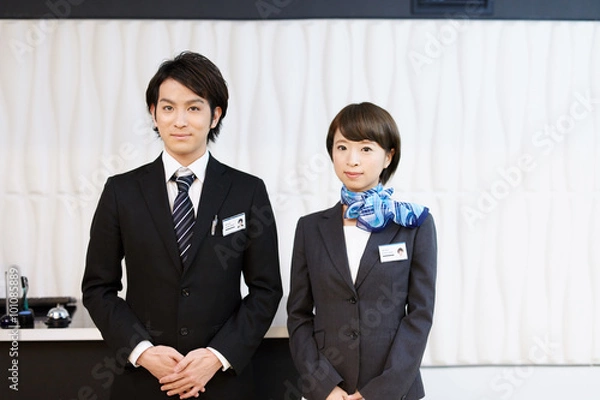 Fototapeta フロント業務のスタッフ