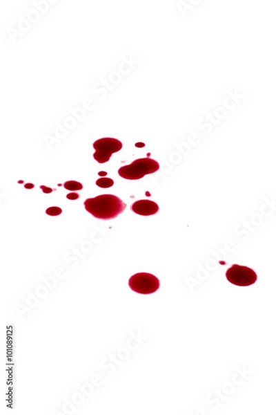 Obraz blood drops isolated on white background