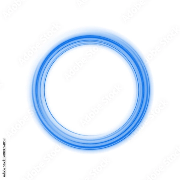 Fototapeta Color circles frame with glitter light effect. A flash flies in a circle in a luminous ring.