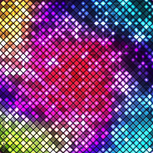 Fototapeta Abstract bright multicolor mosaic background