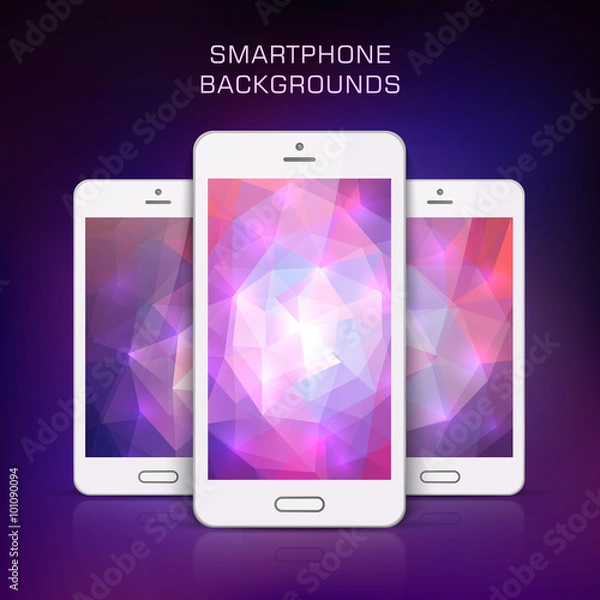 Obraz White mobile phone  template