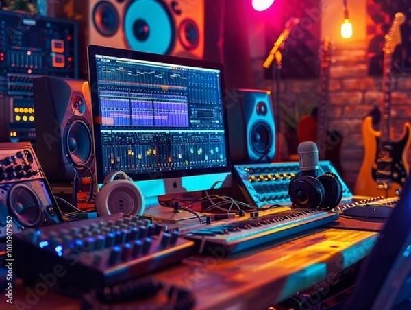 Fototapeta Music Studio Setup