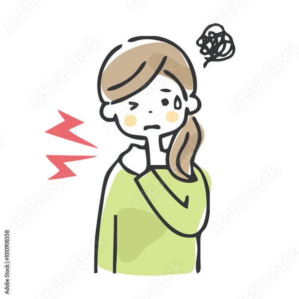 Fototapeta 肩が凝った女性